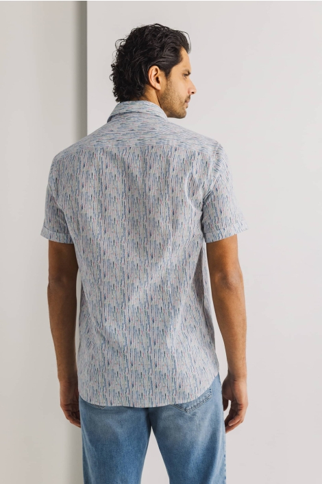 State of Art shirt ss print slub
